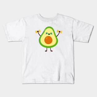 Cute fitness avocado Kids T-Shirt